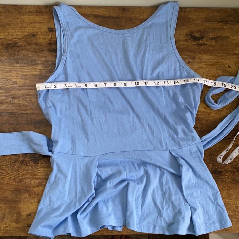 Anthropologie Light Blue Norwich Front Tie Tank - Picture 4 of 13